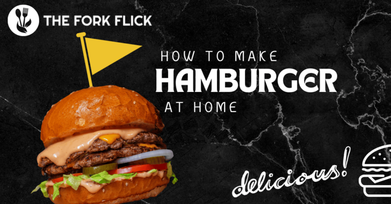 Homemade hamburger with juicy beef patty, fresh lettuce, tomato, melted cheese, and a toasted bun served on a rustic wooden plate.